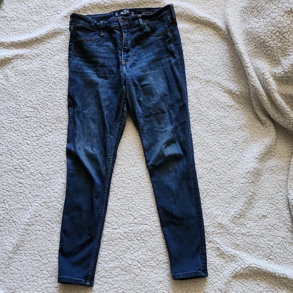 Hollister High-Rise Jean Leggings Advanced Stretch Blue Skinny Sz 9S W29 L26
